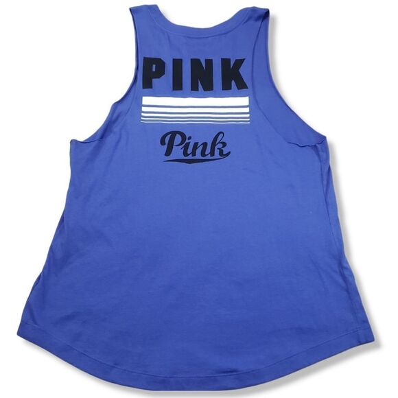 PINK Victoria's Secret Shirt Size Medium Cut Off Sleeves Tank Top - Picture 2 of 6